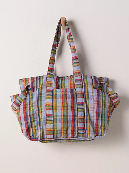Free People Handbags - Free People Oksana Print Tote, Blue Mix, NWT